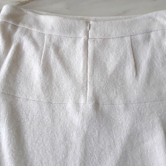 ANN TAYLOR WINTER WHITE WOOL BLEND A-LINE SKIRT SZ 12 - Picture 6 of 9